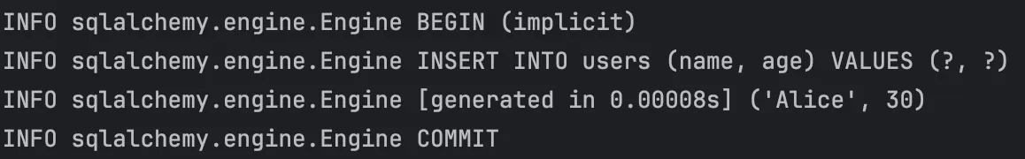 ORM이 데이터베이스로 전송한 쿼리
